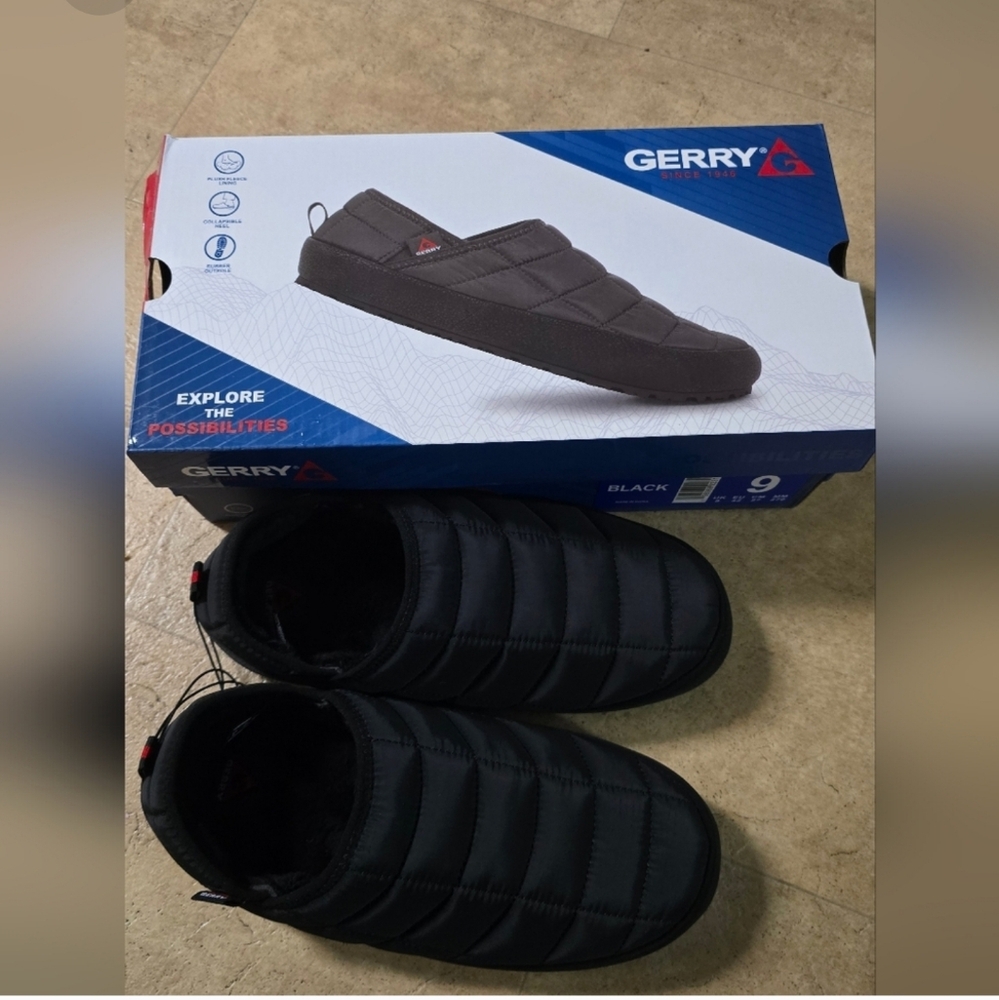 Gerry Weber Men's Black Quilted Slip-Ons